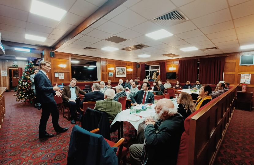 Rt Hon Chris Philp addresses Ealing MCA Christmas Party